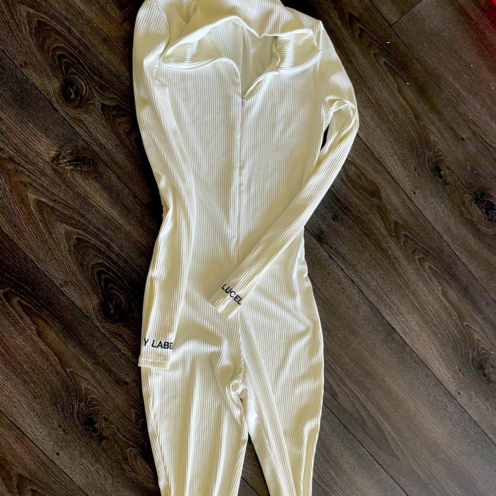 Champagne one piece jumpsuit “Lucky Label”